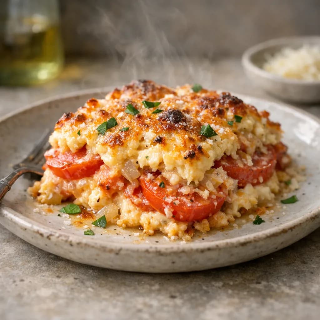 Baked Parmesan Tomato Casserole recipe