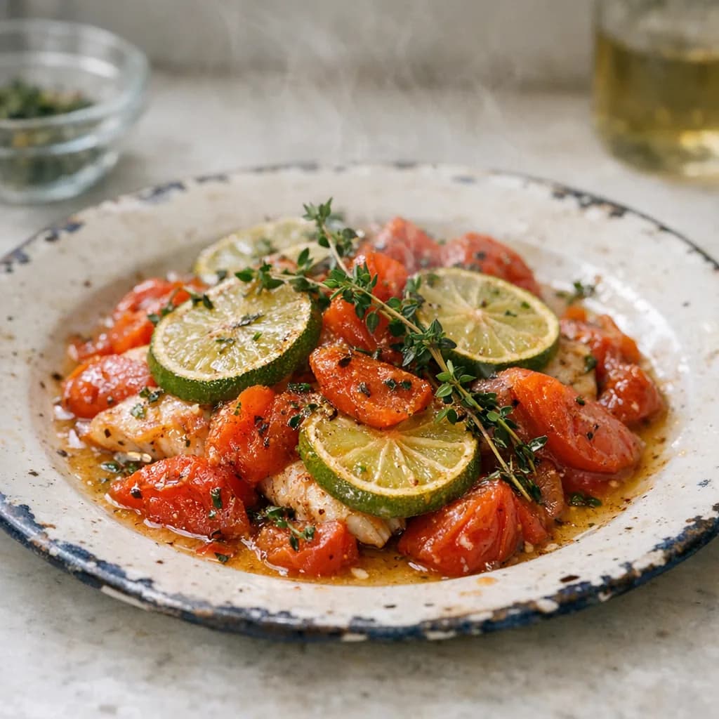 Baked Red Snapper with Lime and Thyme recipe