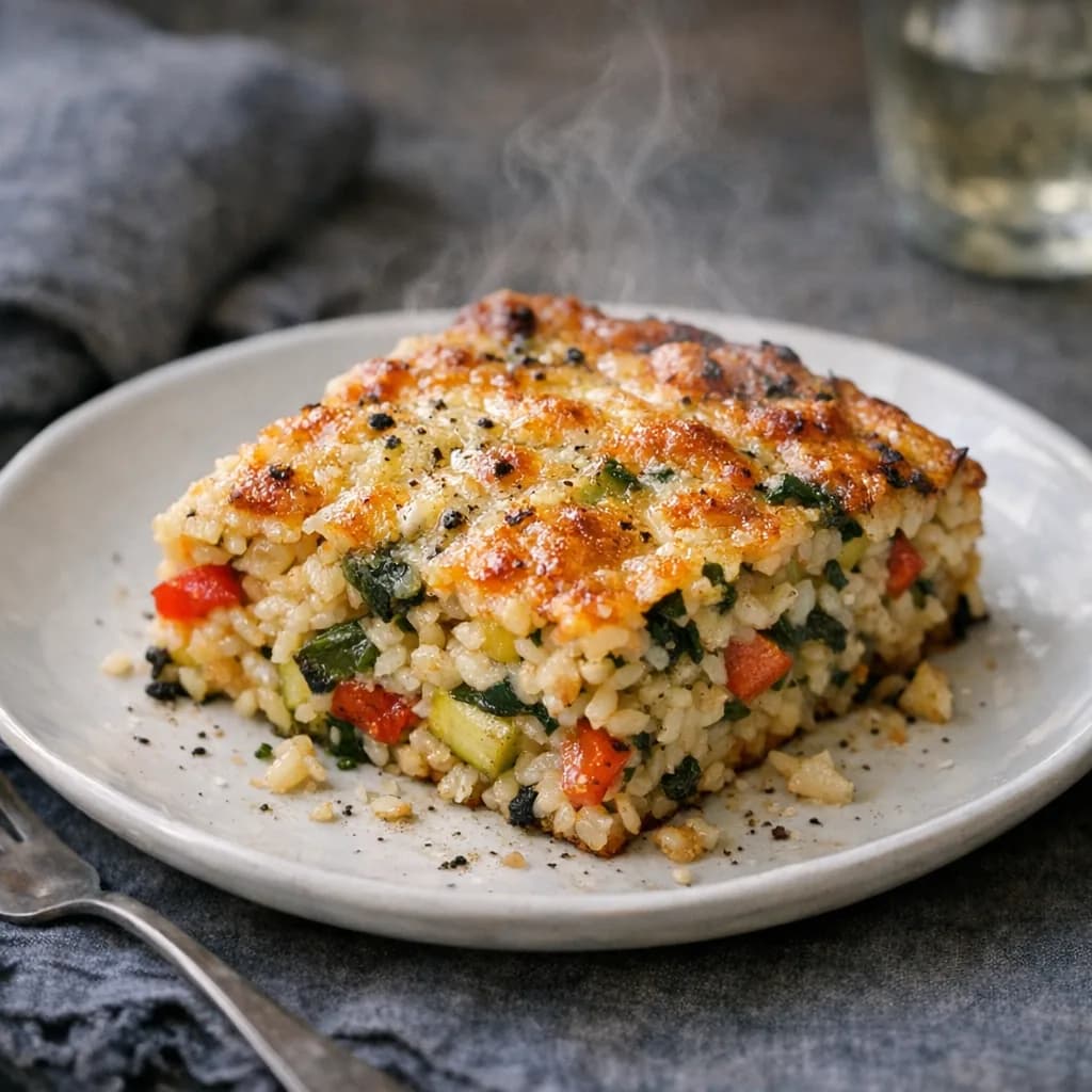Baked Rice and Vegetable Frittata recipe