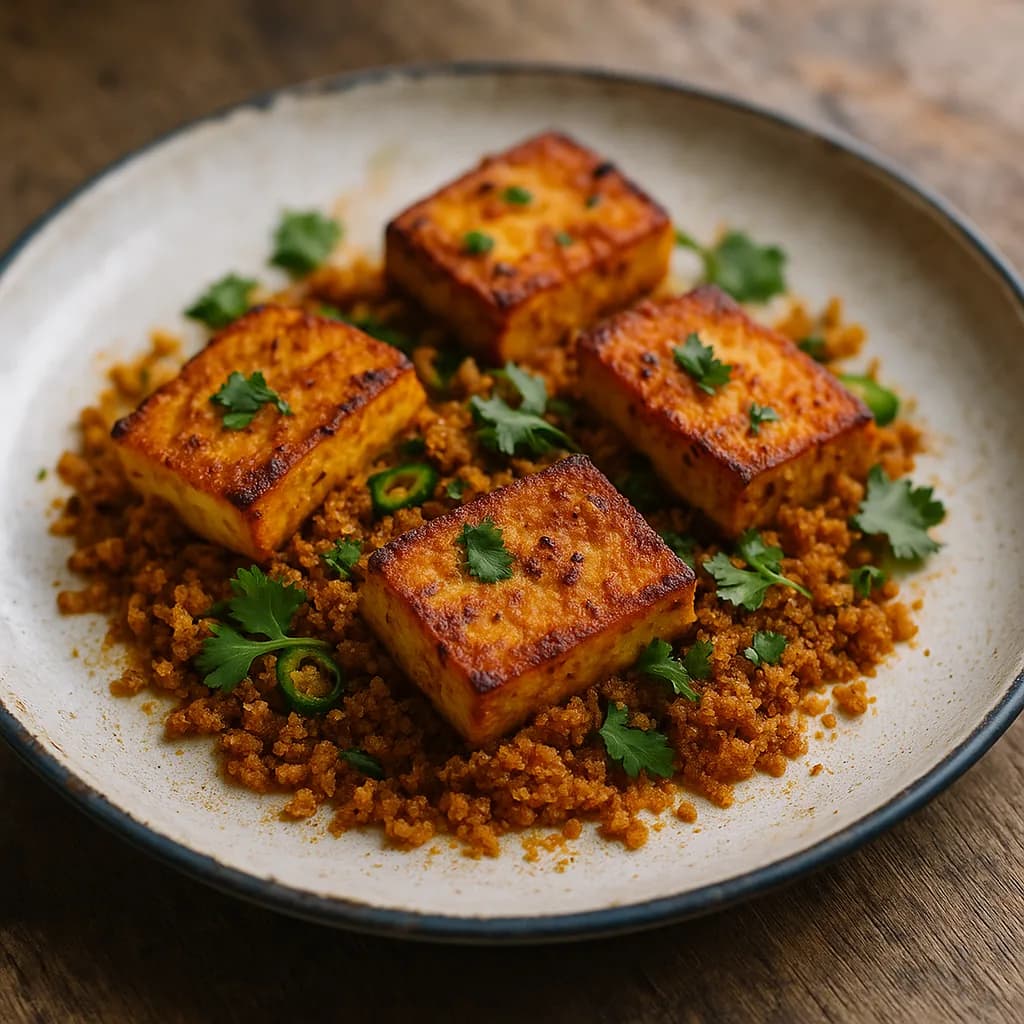 Baked Spiced Tofu with Coconut recipe