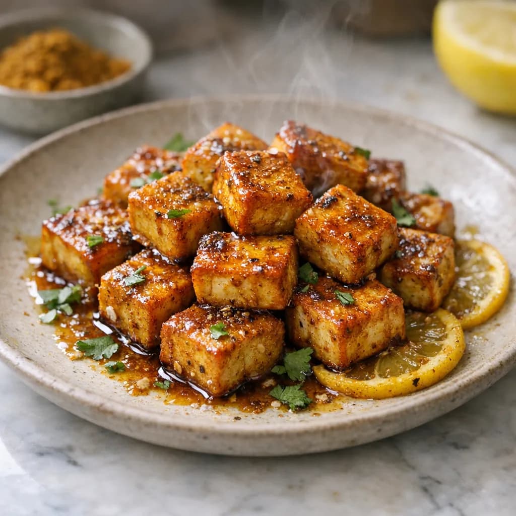 Baked Spiced Tofu with Honey Glaze recipe