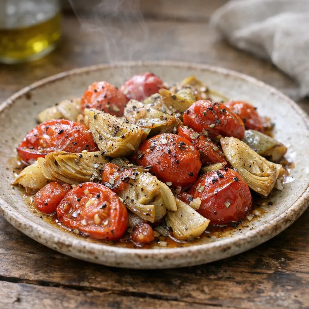 Baked Tomatoes and Artichoke Medley recipe
