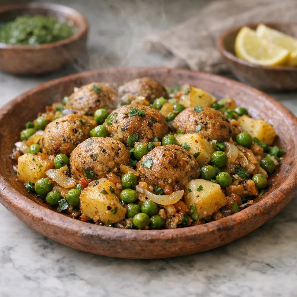 Baked Whole Wheat Peas and Vegetables recipe