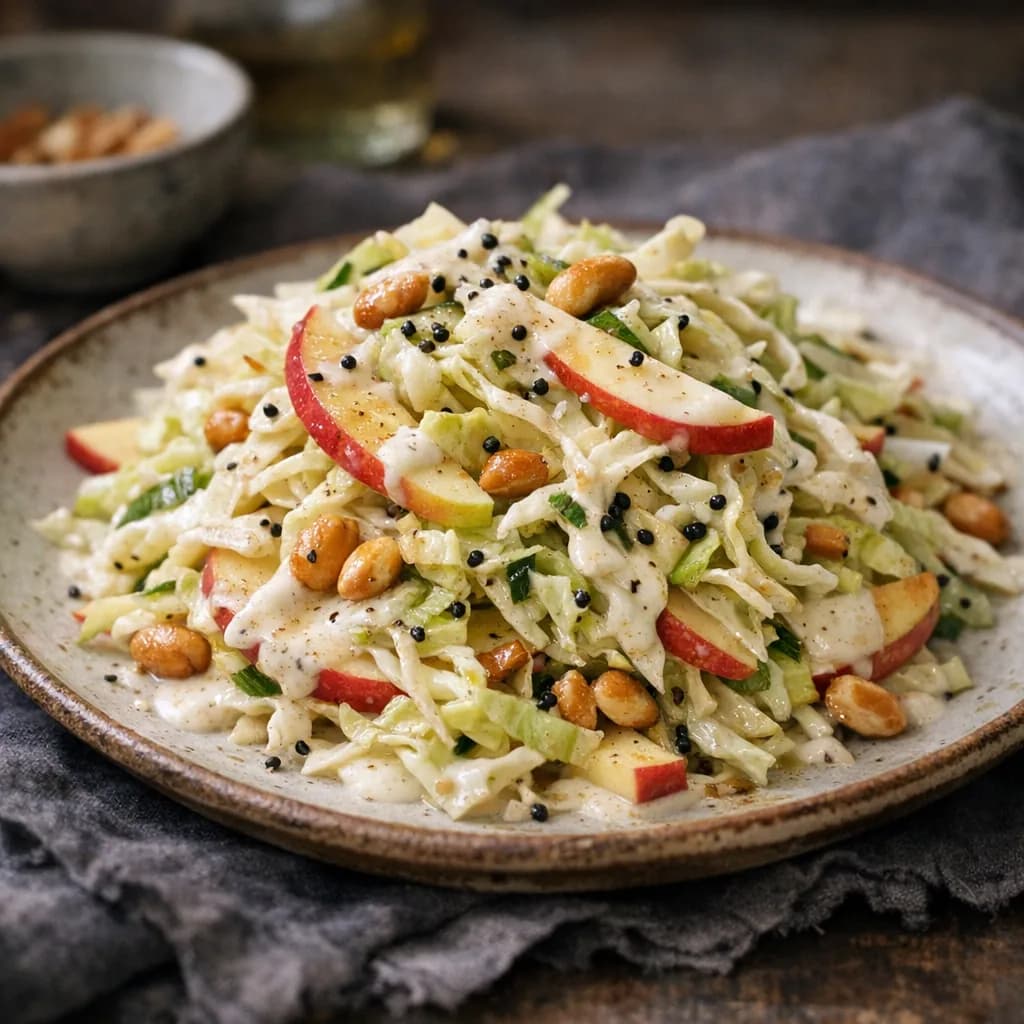 Cabbage and Apple Salad with Spiced Yogurt recipe
