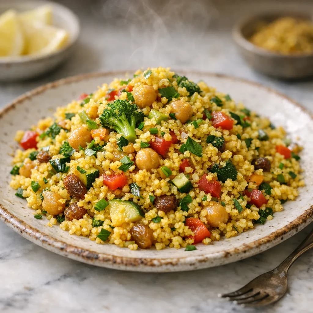California Vegan Curried Couscous recipe