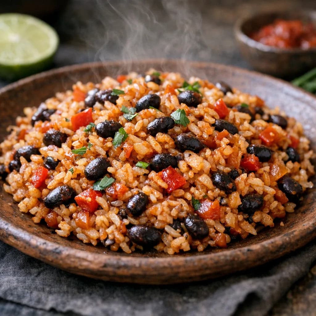 Caribbean-Style Vegetarian Rice and Beans recipe