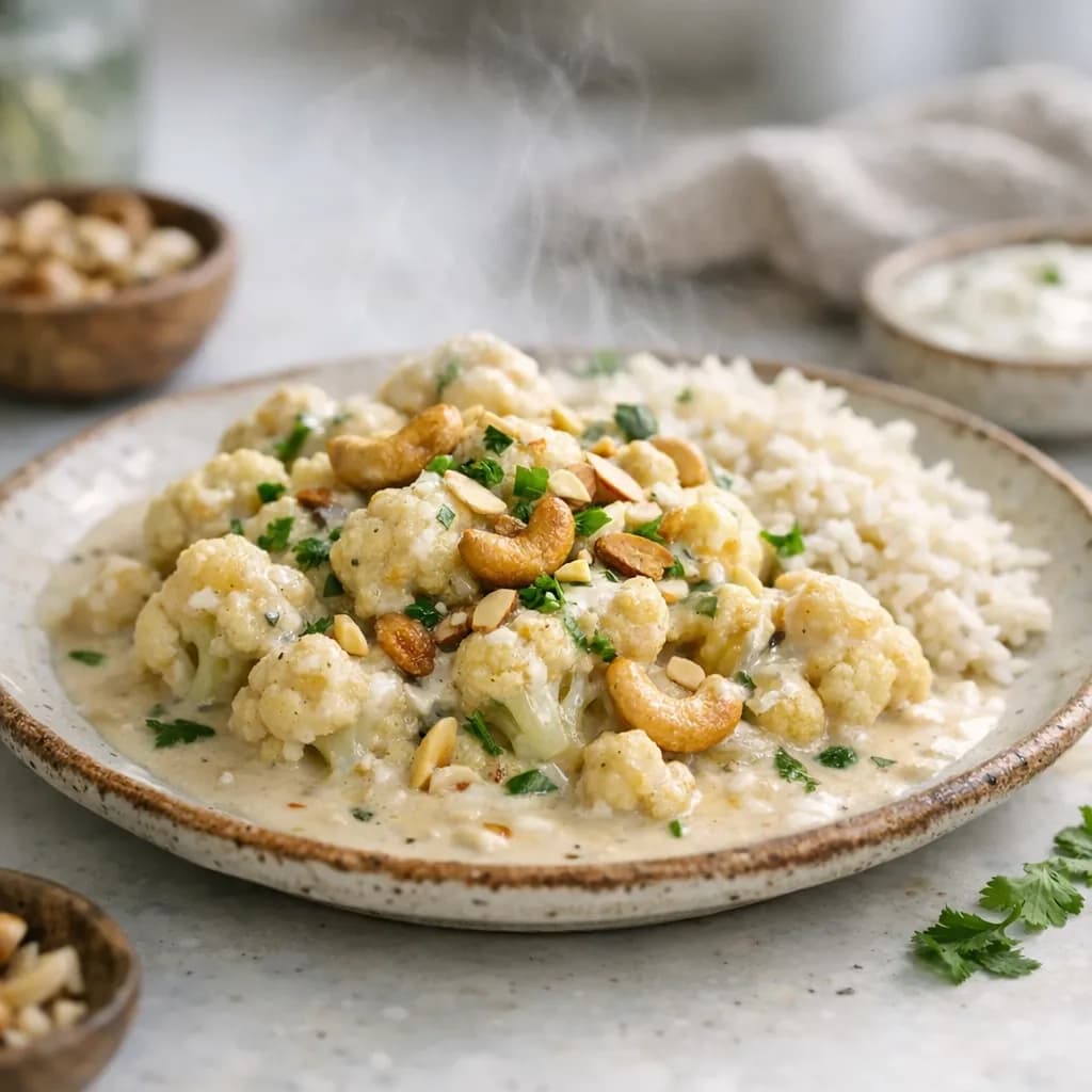 Cauliflower Almond Cream Dinner recipe