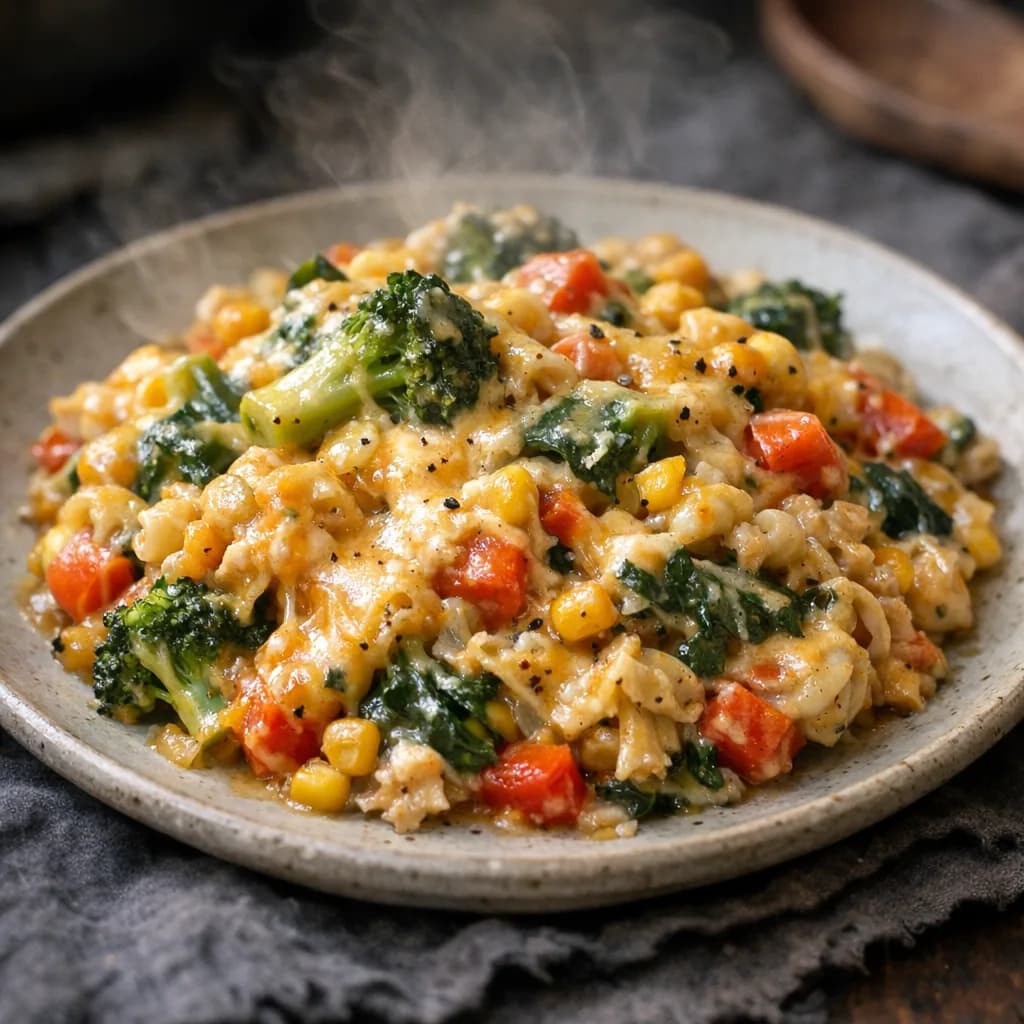 Cheesy Tuna and Veggie Skillet recipe