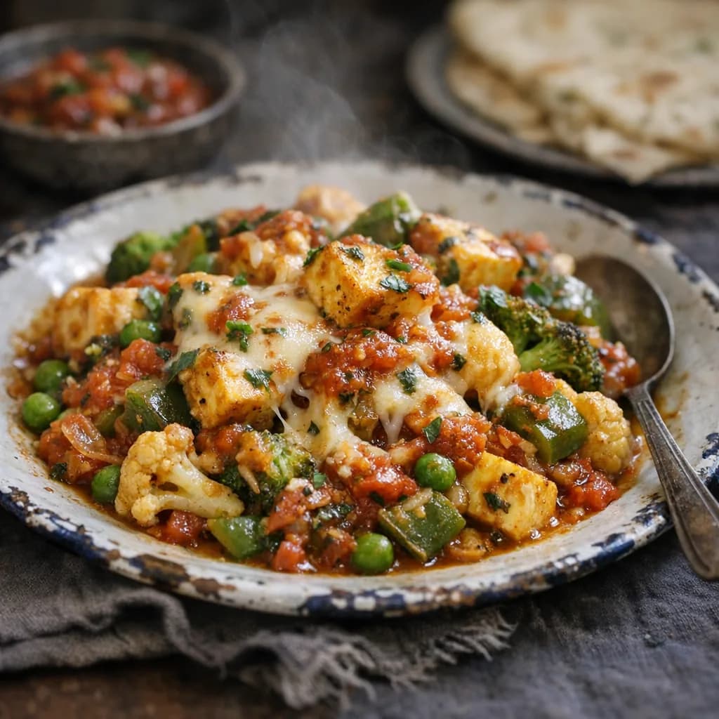 Cheesy Vegetable Medley with Salsa recipe