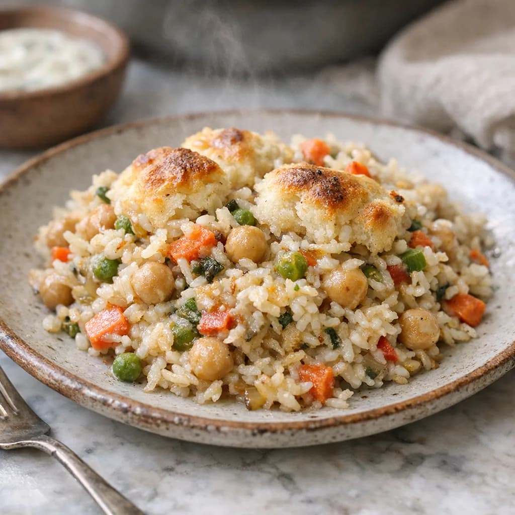 Chicken and Vegetable Rice Bake recipe