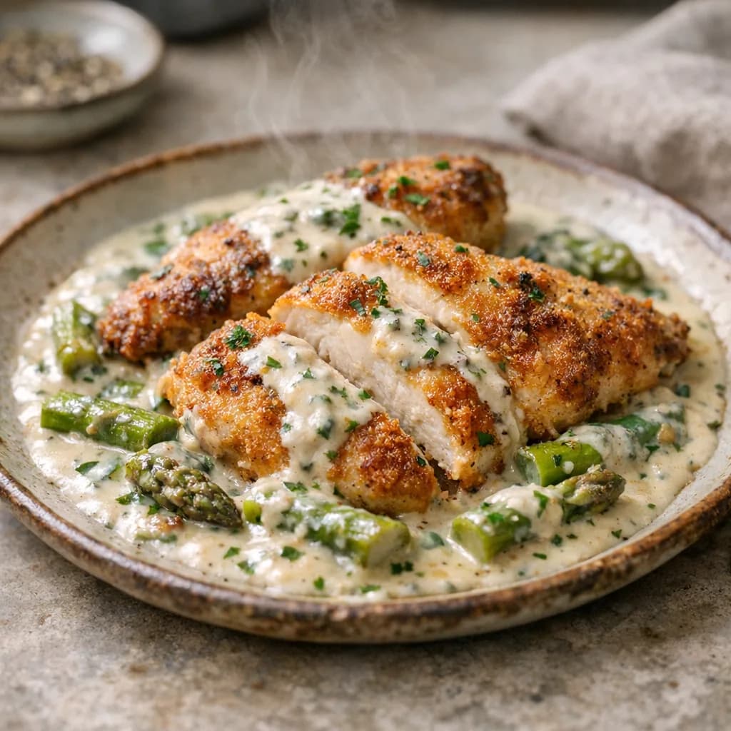 Chicken in Creamy Asparagus Sauce recipe