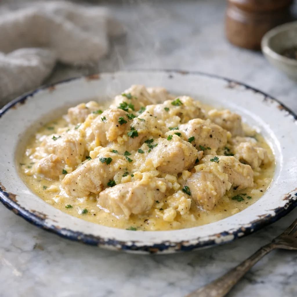 Chicken in Creamy Egg Sauce recipe