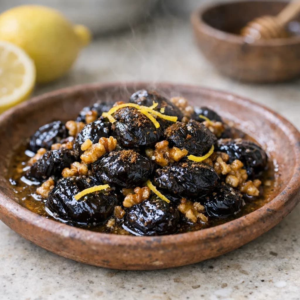 Citrus-Infused Prunes with Walnuts recipe