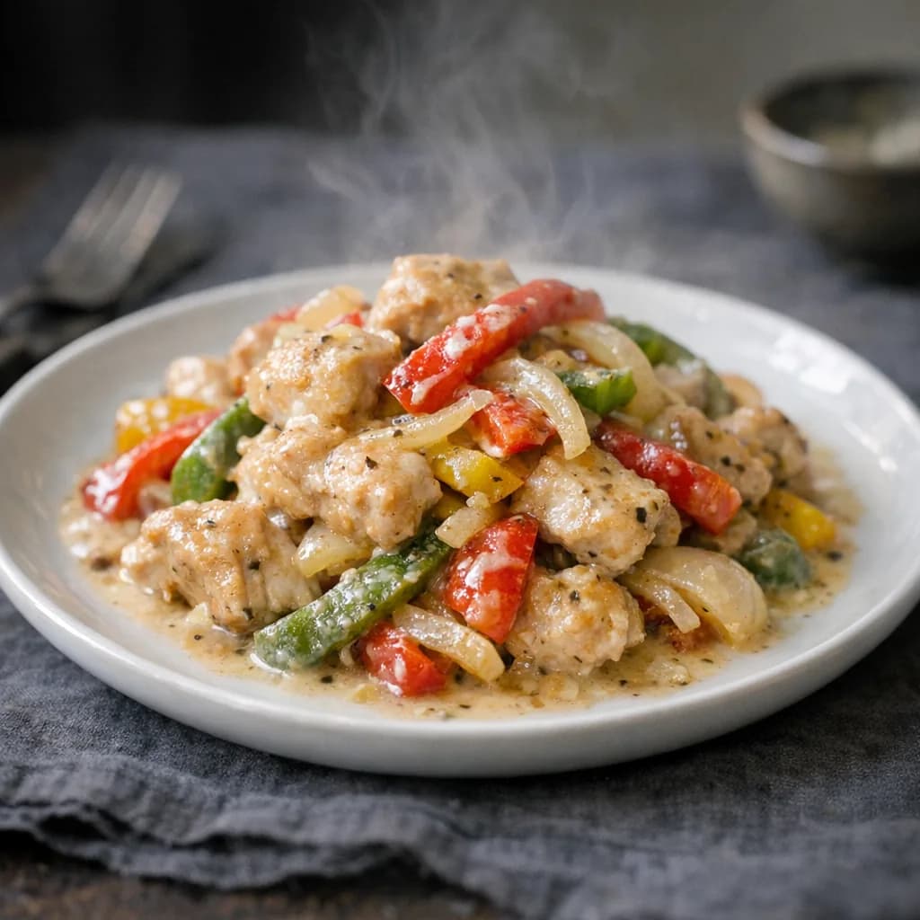 Creamy Chicken and Bell Pepper Blend recipe
