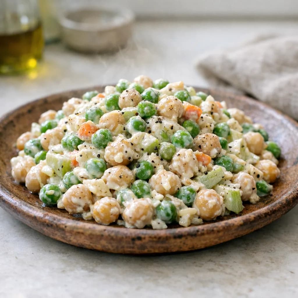 Creamy Celery and Pea Salad recipe