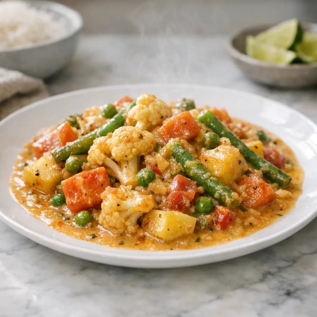 Creamy Coconut Mixed Vegetable Curry recipe