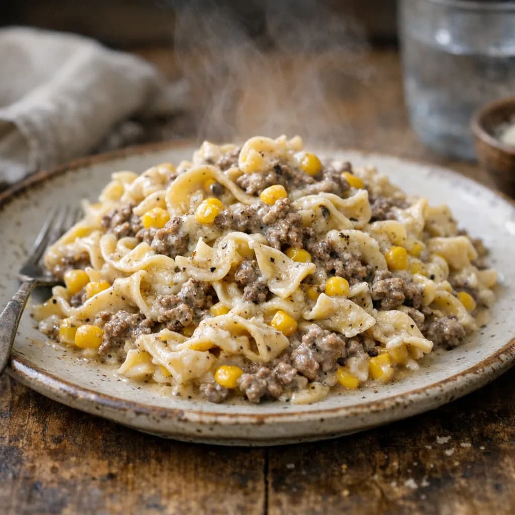 Creamy Corn and Beef Dinner recipe