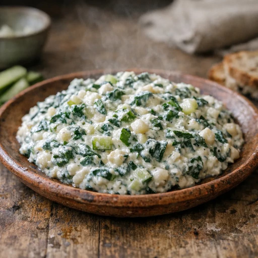 Creamy Spinach and Water Chestnut Spread recipe
