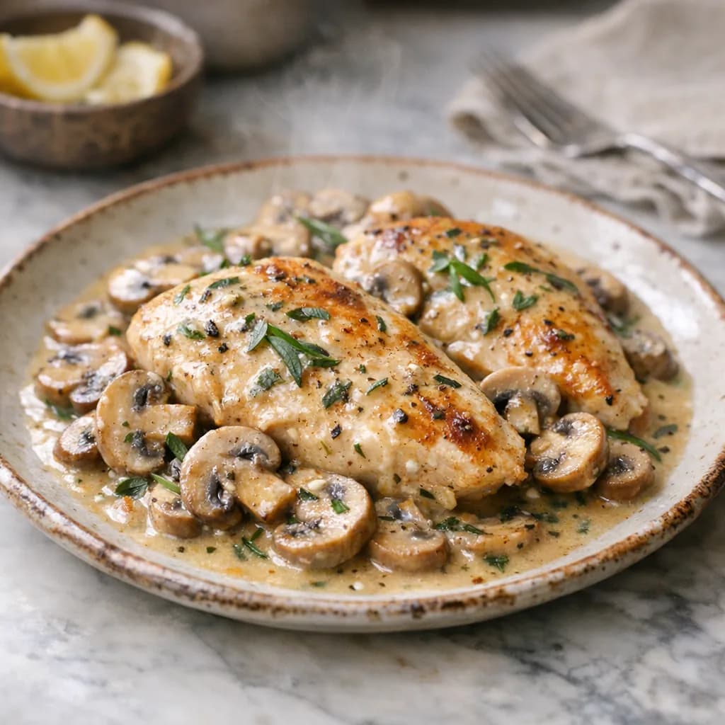Creamy Tarragon Chicken with Mushrooms recipe