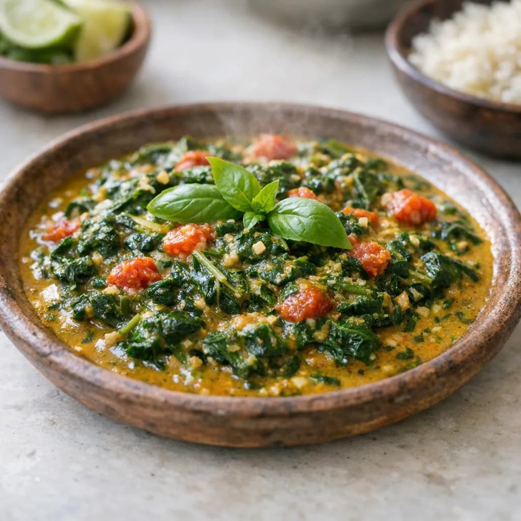 Creamy Vegan Spinach Curry recipe
