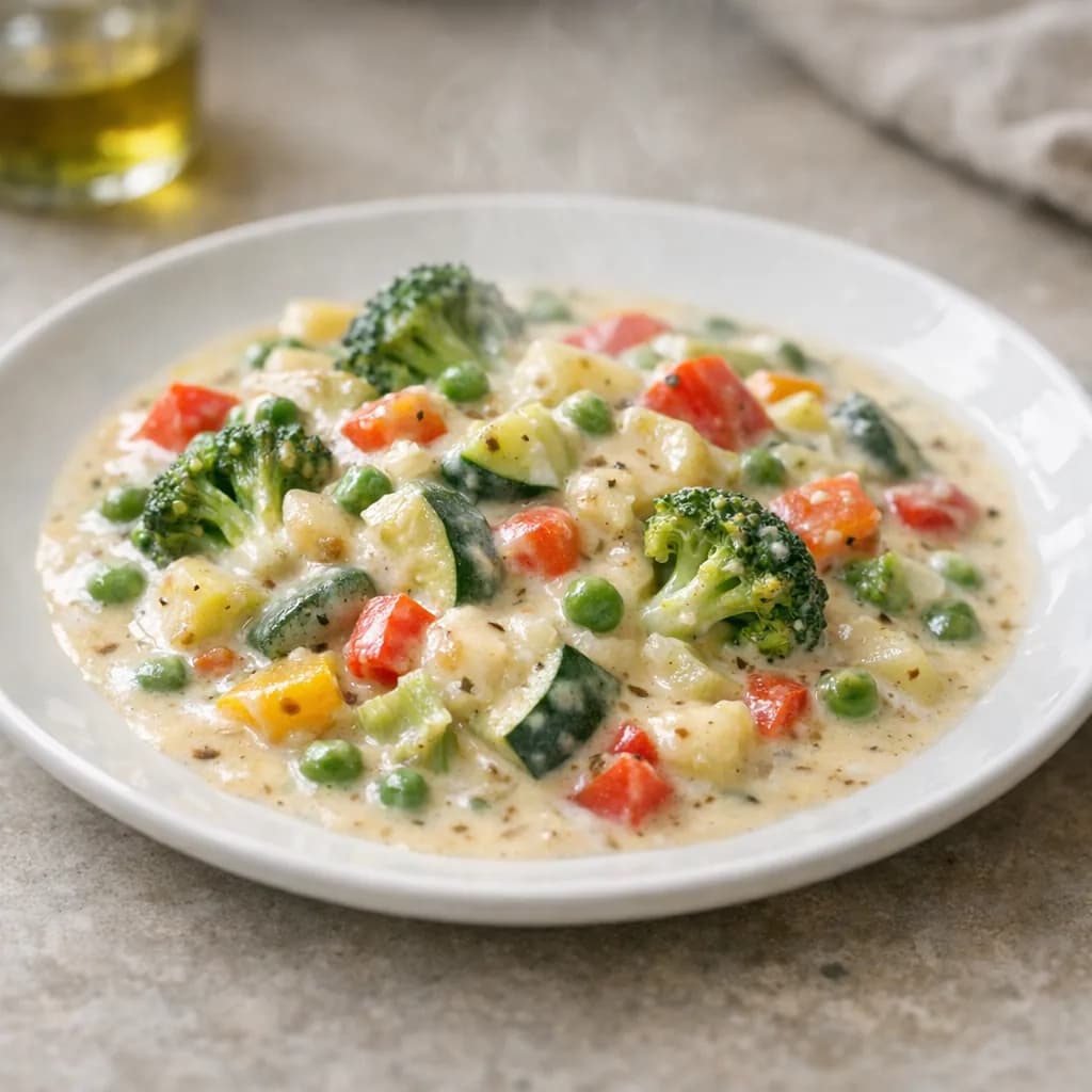 Creamy Vegetable Sauce for Dinner recipe