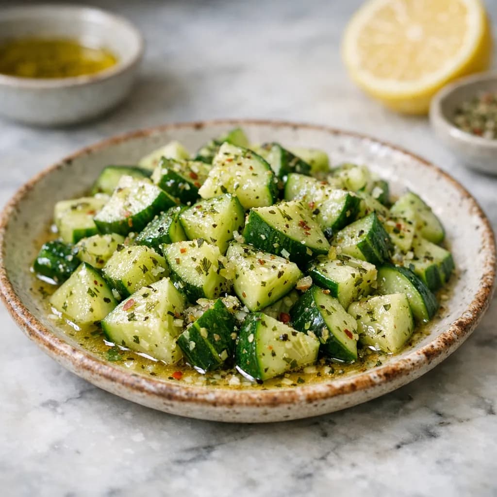 Cucumber Salad with Jain Vinaigrette recipe