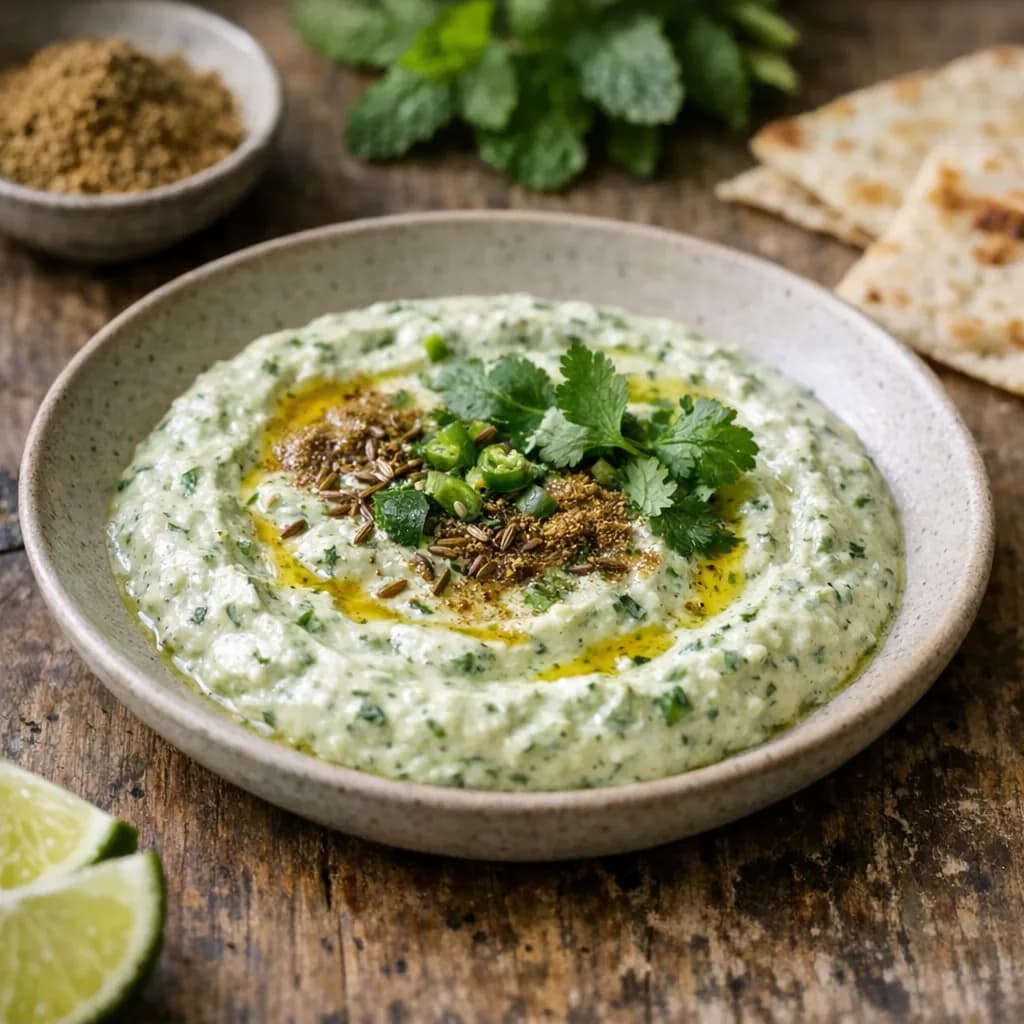 Cumin Mint and Coriander Yogurt Dip recipe