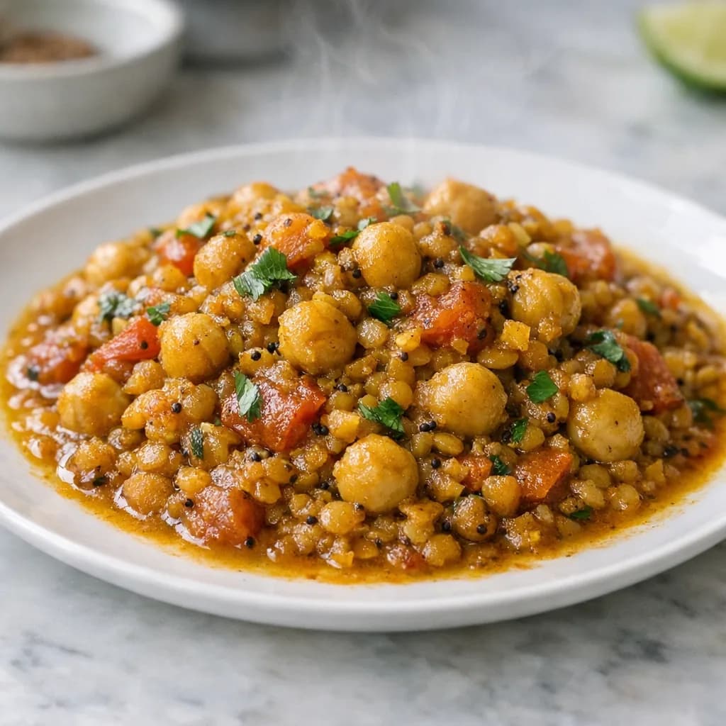 Curried Chickpea and Lentil Stew recipe