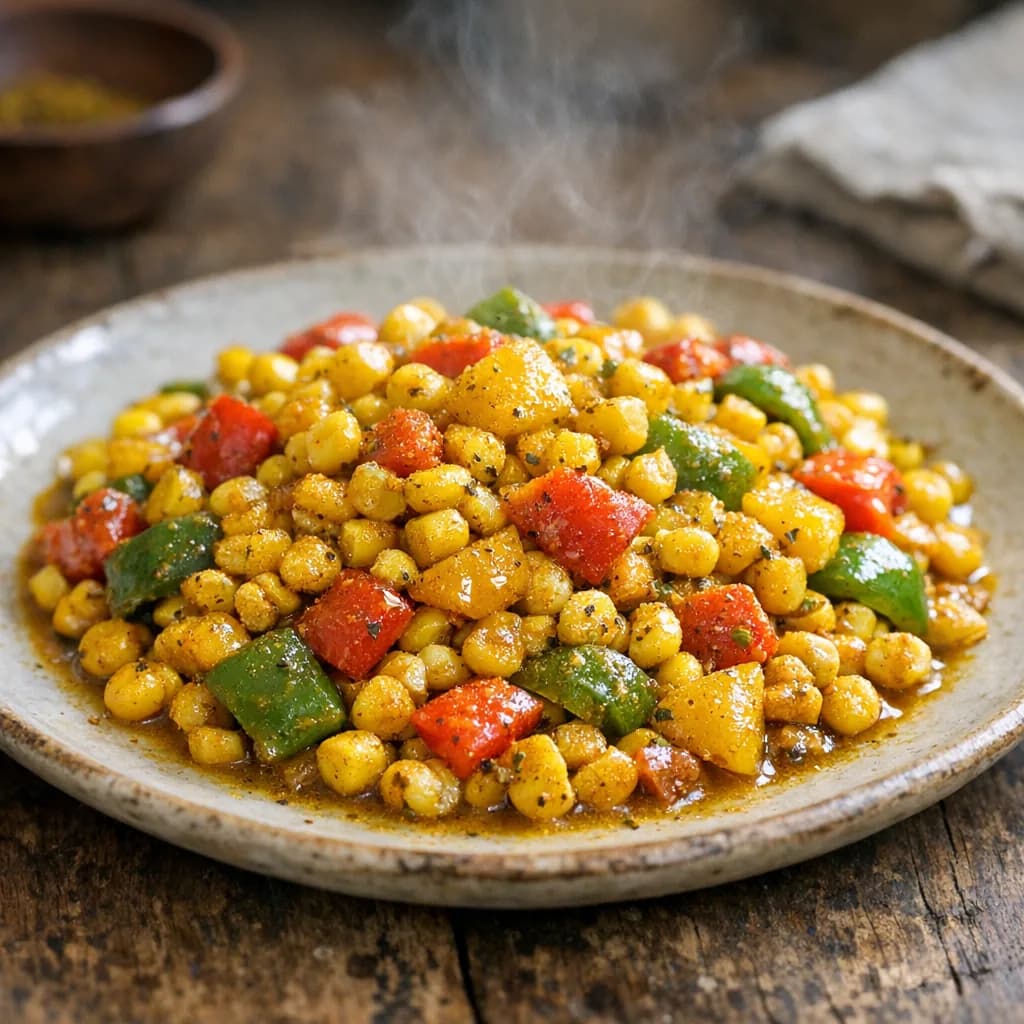 Curried Corn and Bell Peppers recipe