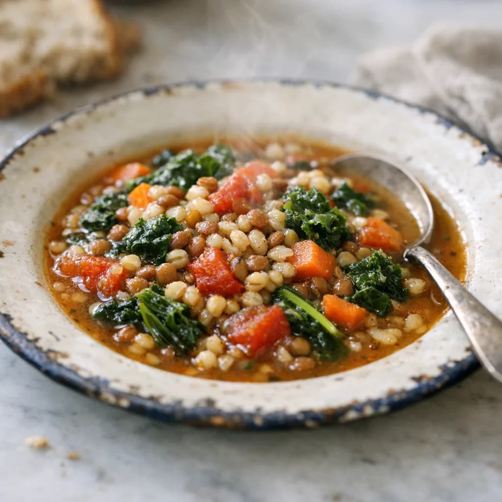 Diabetic-Friendly Lentil and Barley Soup recipe