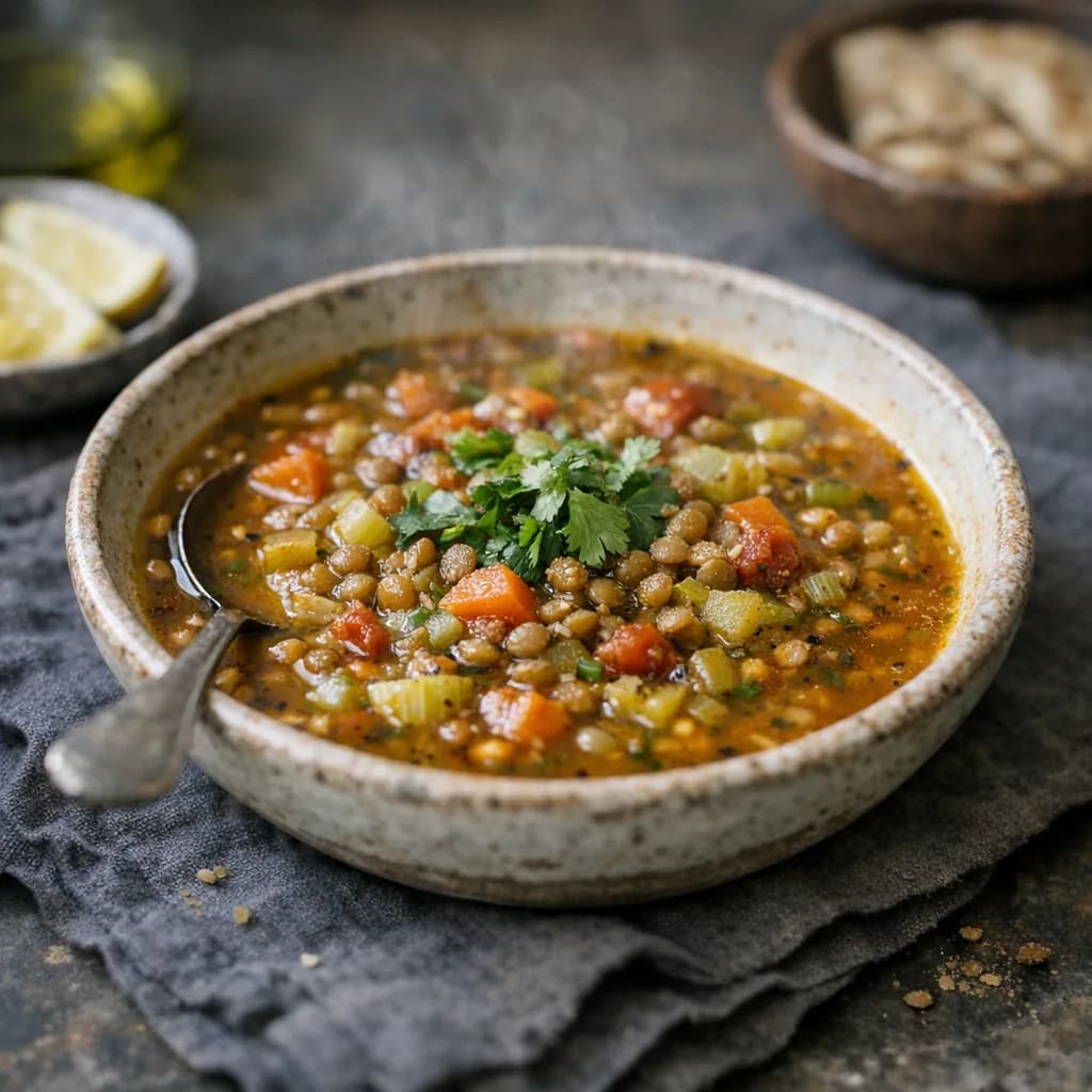 Diabetic-Friendly Spiced Lentil Vegetable Soup recipe