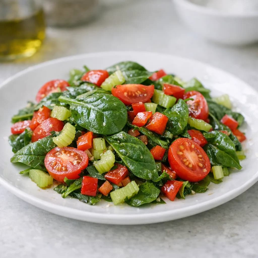 Diabetic-Friendly Spinach and Tomato Salad recipe