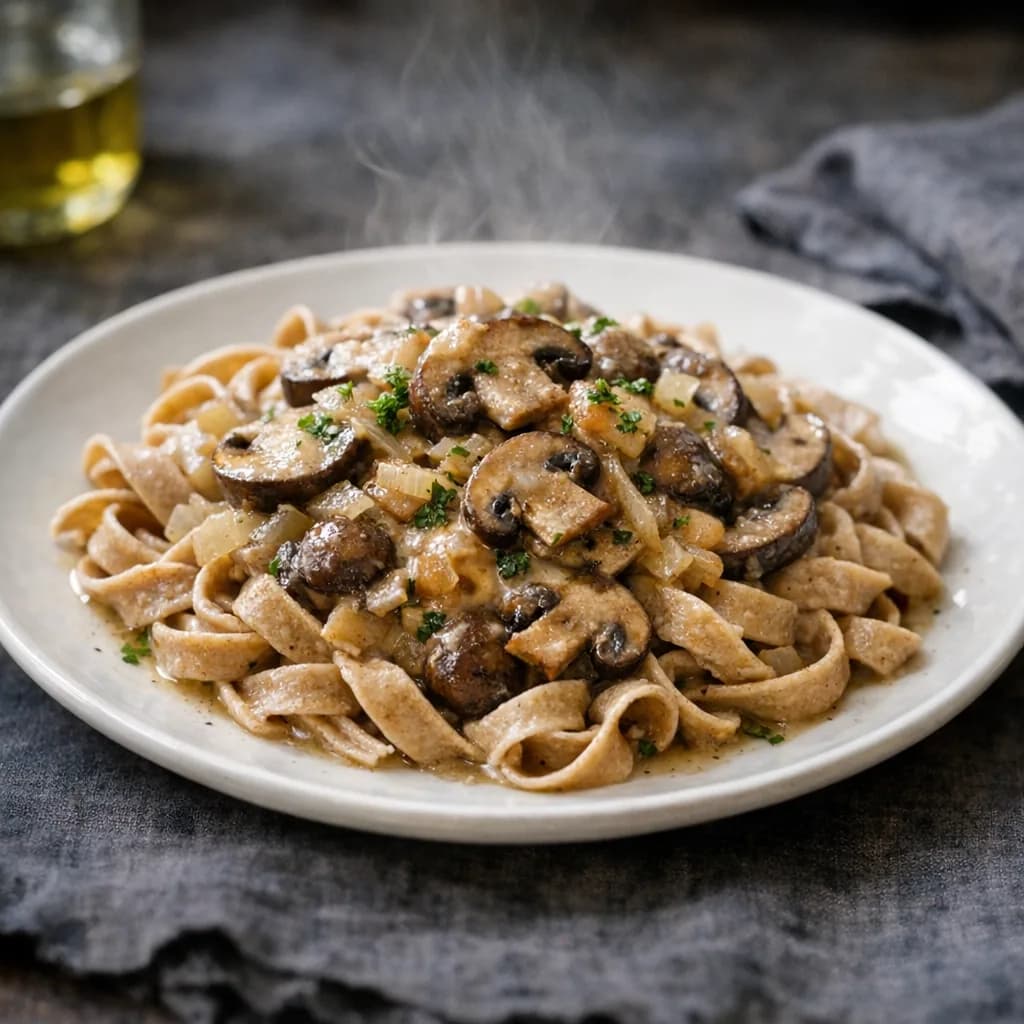 Diabetic-Friendly Vegetarian Stroganoff recipe