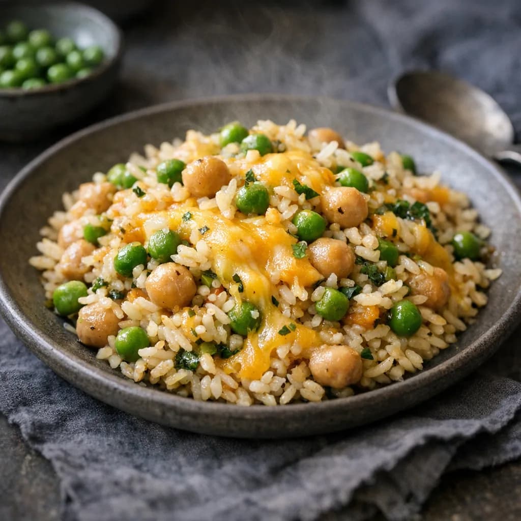 Gluten-Free Cheesy Vegetable Rice Bowl recipe