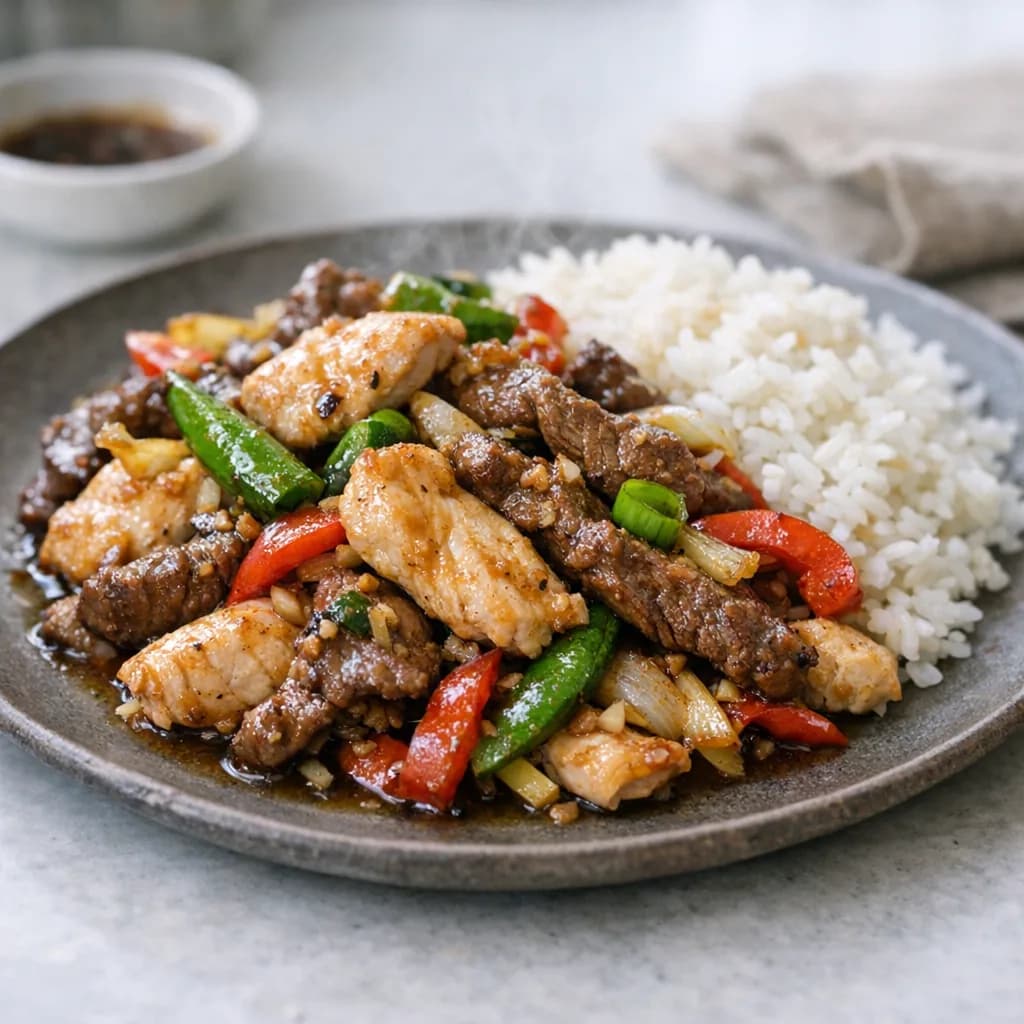 Licious Chicken and Garlic Stir-Fry recipe