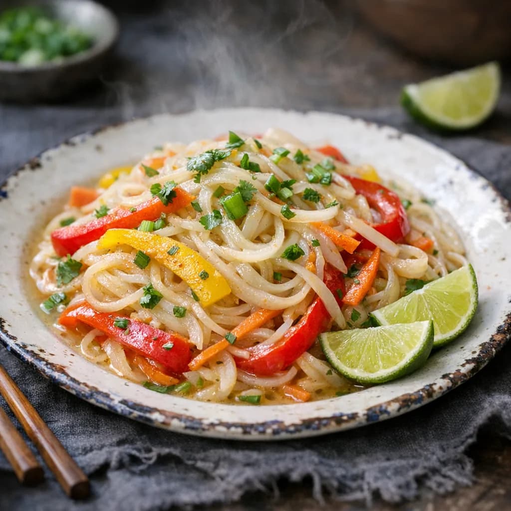 Gluten-Free Coconut Lime Noodle Bowl recipe