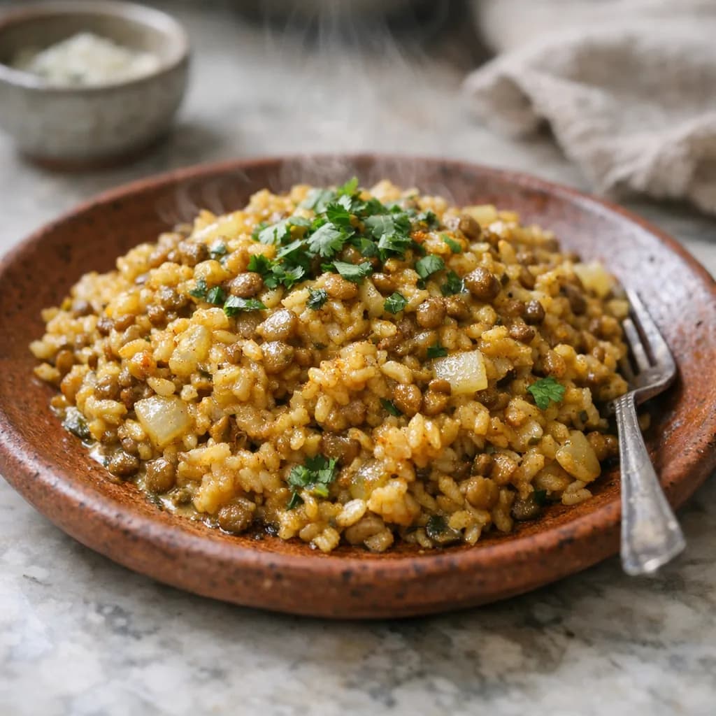 Gluten-Free Creamy Lentil and Rice Bake recipe