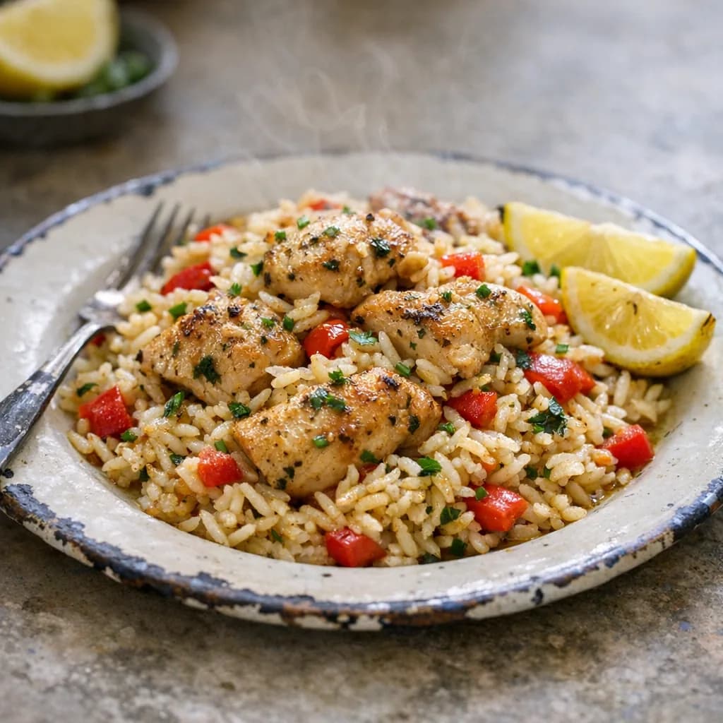 Gluten-Free Lemon Herb Chicken and Rice recipe