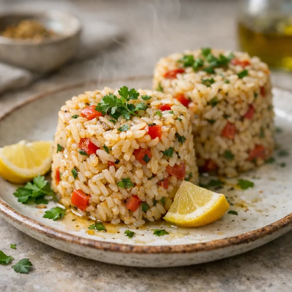 Gluten-Free Lemon Herb Rice Timbales recipe