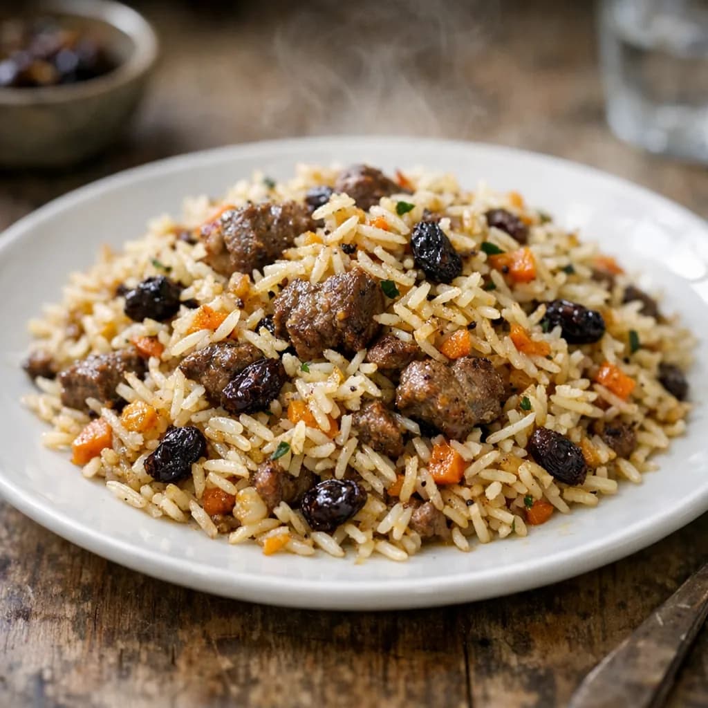 Golden Raisin and Carrot Rice Pilaf recipe