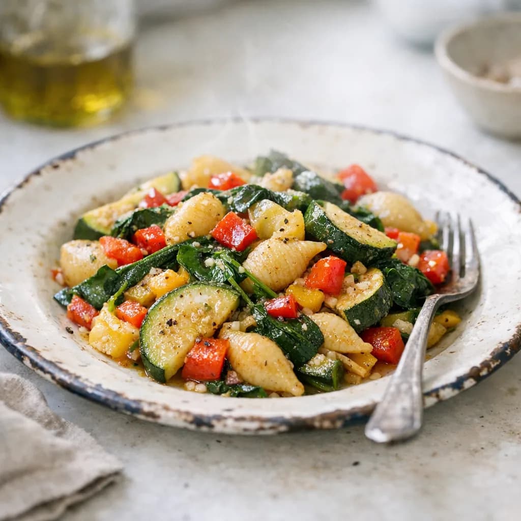 Gluten-Free Shells and Vegetable Medley recipe