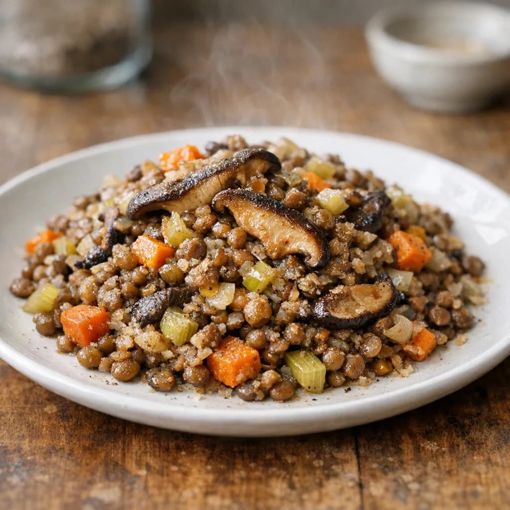 Gluten-Free Shiitake Lentil Bake recipe