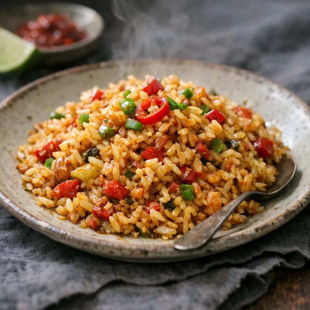 Spicy Curry Rice with Vegetables recipe