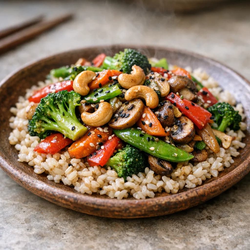 Gluten-Free Vegetable Stir-Fry with Cashews recipe