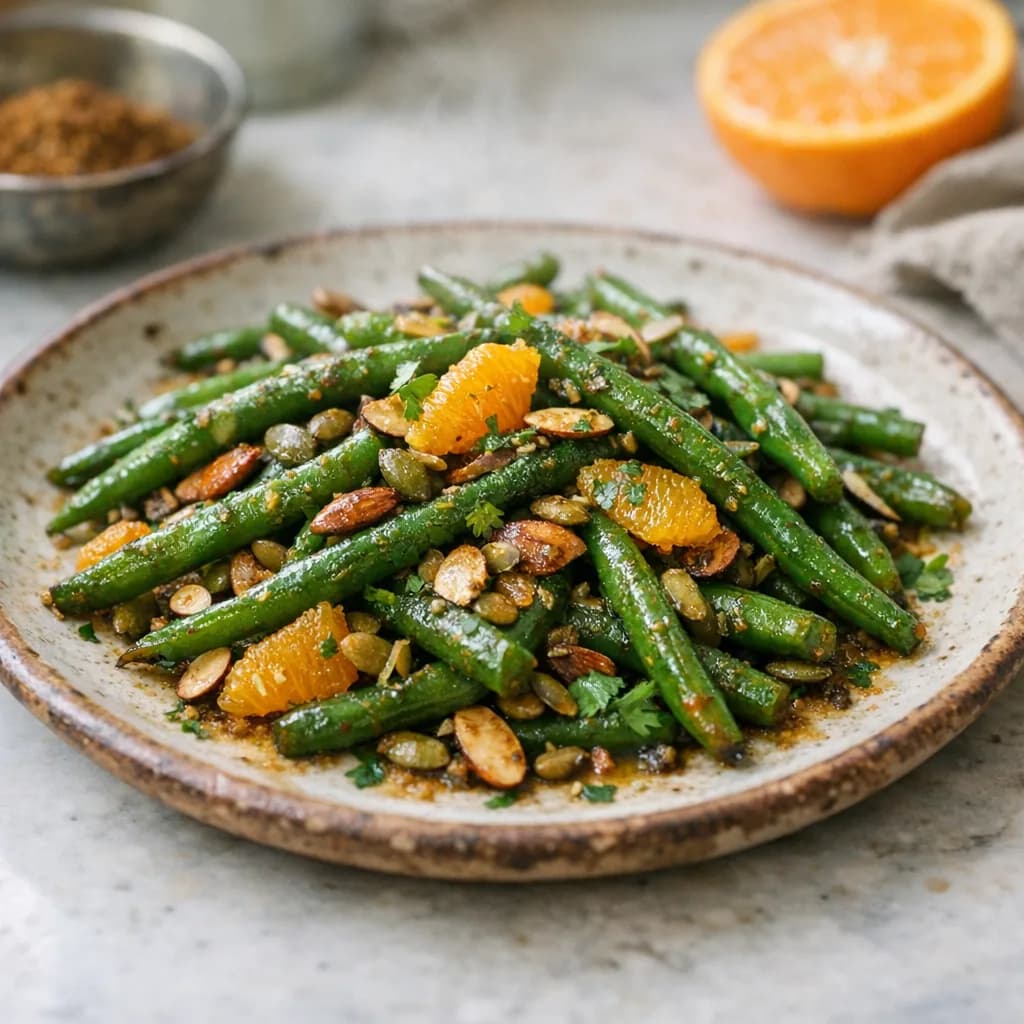 Green Beans with Almonds and Citrus recipe