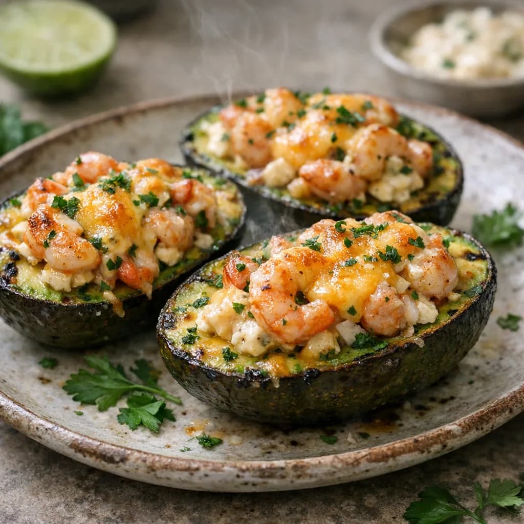 Grilled Avocado Cheese Boats recipe