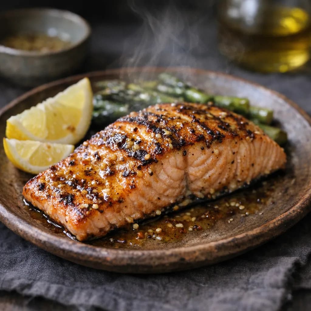 Grilled Mustard-Glazed Salmon recipe