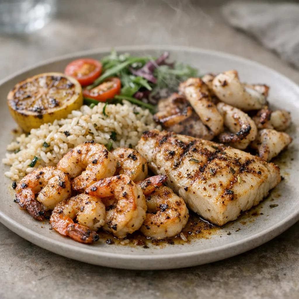 Grilled Shrimp with Garlic and Fennel recipe