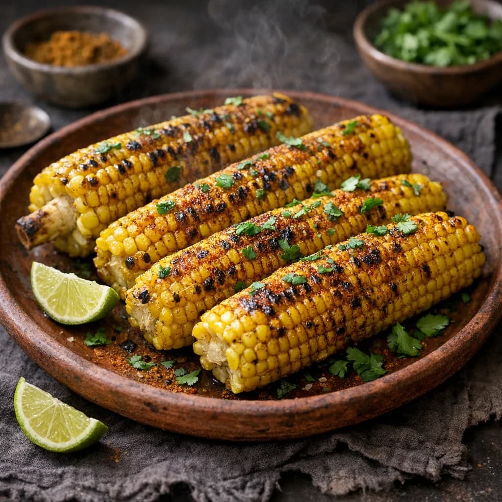Grilled Spiced Corn-On-The-Cob recipe