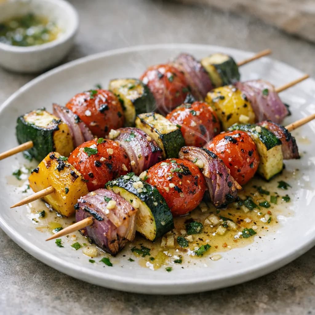 Grilled Vegetable Skewers with Lime Marinade recipe